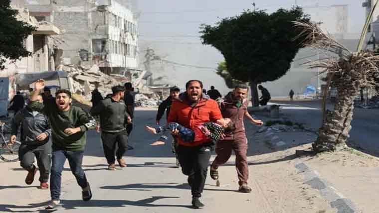 غزہ :اسرائیل کی بمباری ،حماس رہنما سمیت 12فلسطینی شہید