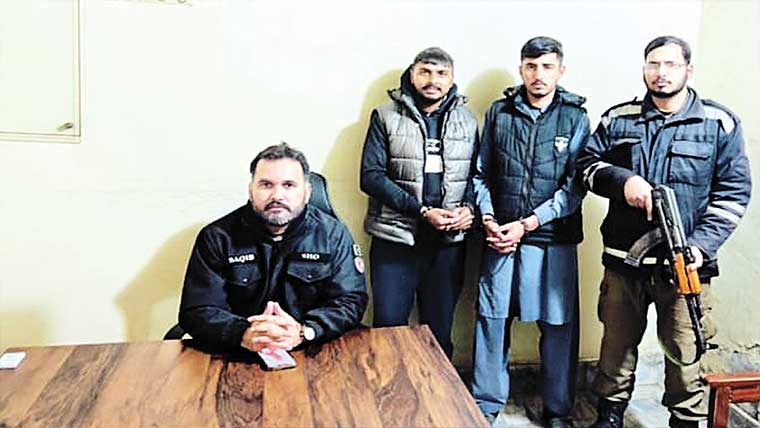 معمولی رنجش پر شہری کو قتل  کرنے والے دو ملزم گرفتار 