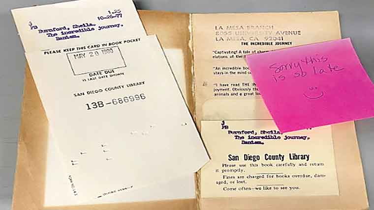 امریکا:تقریباً نصف صدی بعد کتاب لائبریری کو واپس