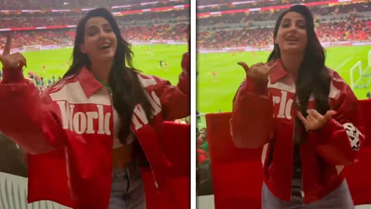 نورا فتحی کا مراکش کے فٹبال سٹیڈیم میں اپنے گانے پر ڈانس 