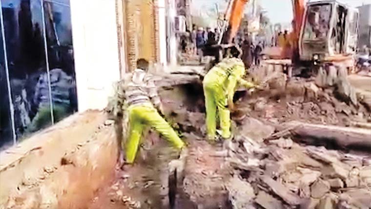 بھیر ہ میں نالوں کی صفائی، غیر قانونی تجاوزات کا خاتمہ 