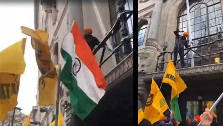 کروشیا :بھارتی سفارتخانے میں  توڑ پھوڑ ،خالصتانی پرچم لہرا دیا