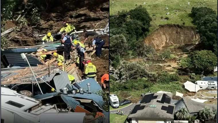 نیوزی لینڈ :لینڈ سلائیڈ  2افراد ہلاک،متعدد لاپتا