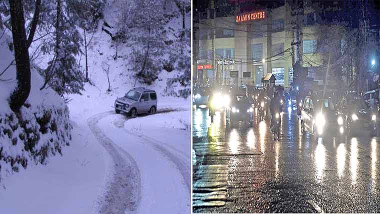 لاہور سمیت میدانی علاقوں میں بارش، پہاڑوں پر برفباری