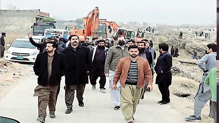  جی چودہ میں تجاوزات کے خلاف  آپریشن، غیر قانونی مکانات مسمار