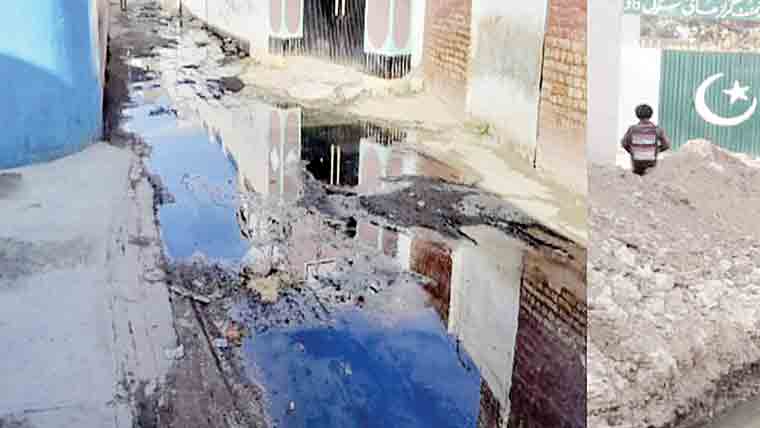  سکولوں کے سامنے سیوریج تالاب   بدبو سے طلبہ و اساتذہ کا جینا محال 