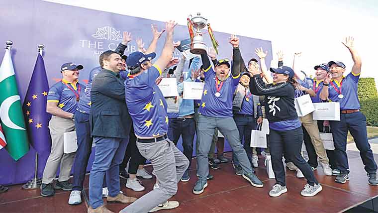 ڈپلومیٹک رائیڈر کپ، یورپ  کی ٹیم نے میدان مار لیا 