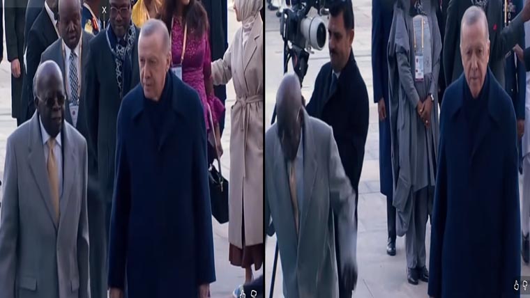 نائیجیریا کے صدر ترکی  میں لڑکھڑا کر گرگئے