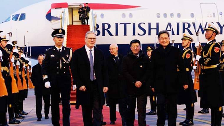 برطانوی وزیراعظم کیئر سٹارمر  3 روزہ دورے پر چین پہنچ گئے