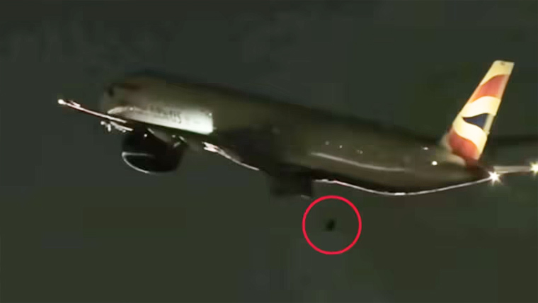 ٹیک آف کے دوران برطانوی  ائیرلائن کے طیارے کا پہیہ نیچے گر گیا