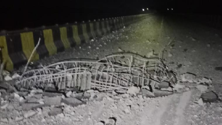 سی پیک روڈ پر ندی کے پل کو  دھماکے سے جزوی نقصان 