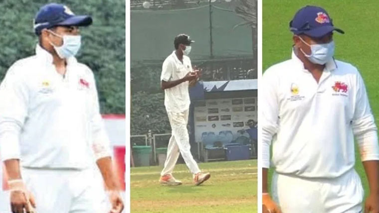 بھارت میں آلودگی ، دوران میچ  کھلاڑیوں نے ماسک پہن لیے 