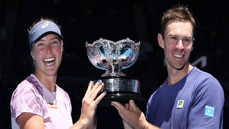  اولیویا اور جان پیرس نے ا ٓسٹریلین  اوپن ٹینس مکسڈ ڈبلزٹائٹل جیت لیا