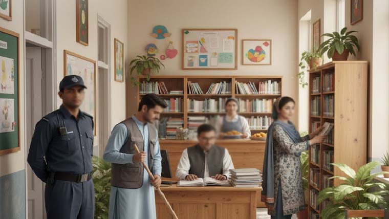 سرکاری سکولوں میں نان  ٹیچنگ سٹاف کی شدید قلت 