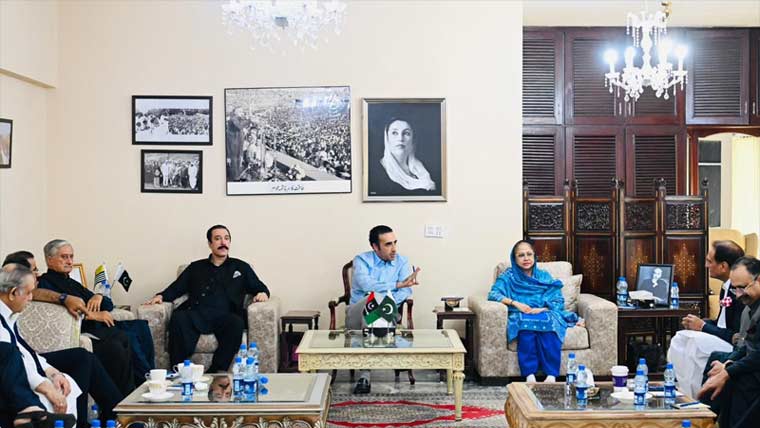 بلاول بھٹو ، فریال تالپور سے  پی پی آزادکشمیر کے رہنمائوں  کی ملاقات، انتخابی مہم پر گفتگو