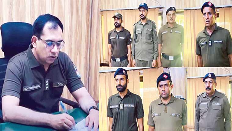 سیالکوٹ:قواعدو ضوابط کی خلاف  ورزی پر پو لیس اہلکاروں کو سزائیں 