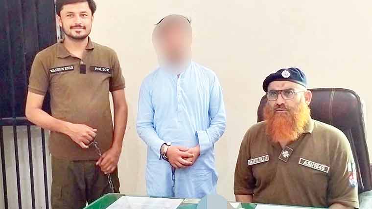 ملزم گرفتار، اسلحہ برآمد، مقدمہ درج