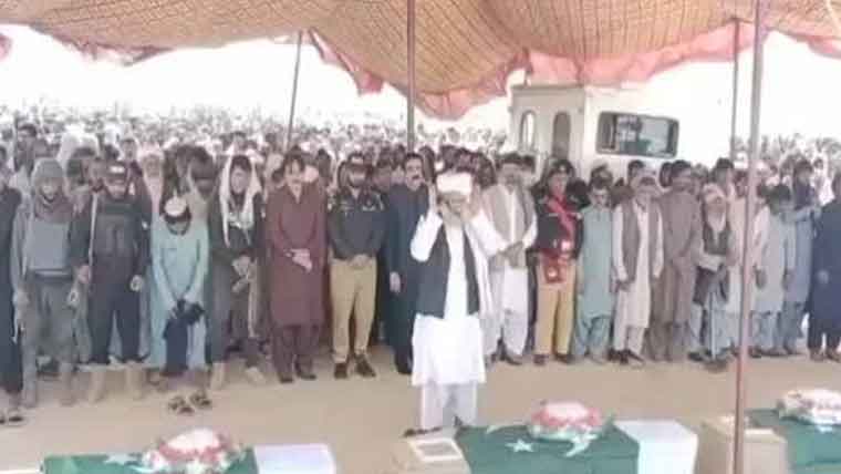 سانحہ زیارت میں شہید 3اہلکاروں کی نماز جنازہ ادا
