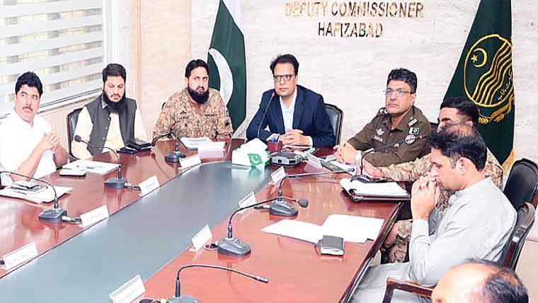 حافظ آ باد :کو ارڈی نیشن کمیٹی کا جلاس ،فلا حی اقدامات کا جائزہ 
