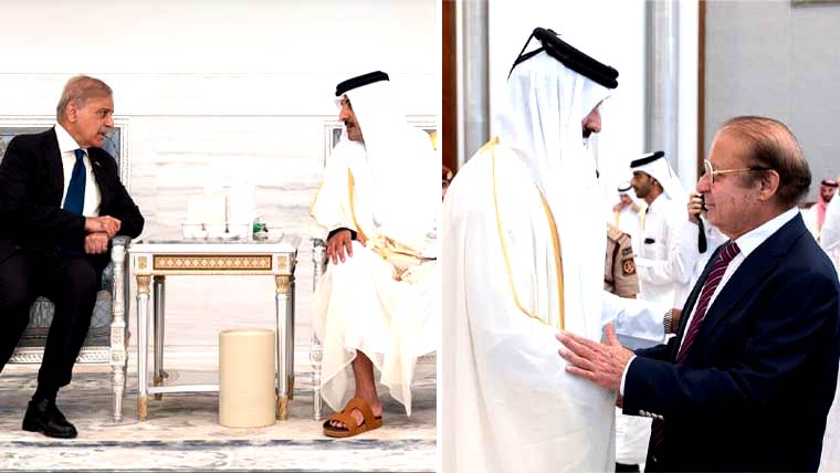 شہباز شریف ، نواز شریف کی امیر قطر سے ملاقات
