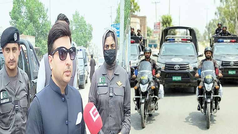 پیرا فورس نے اسسٹنٹ کمشنر کی زیرقیادت فلیگ مارچ 