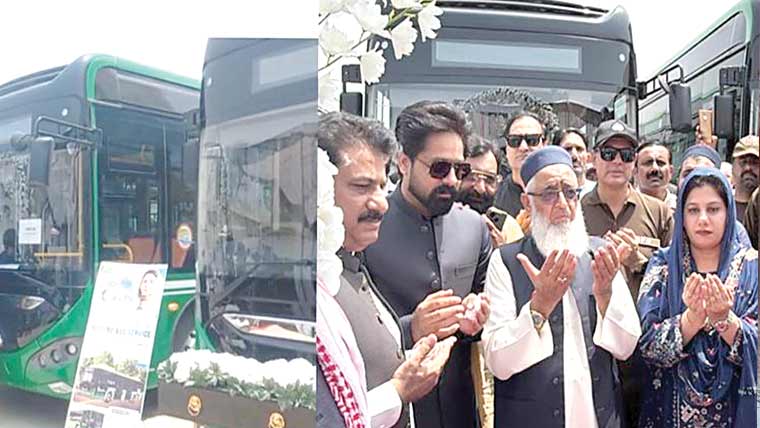 چنیوٹ میں الیکٹرک بس سروس کا افتتاح، 3 روز تک مفت سفر 