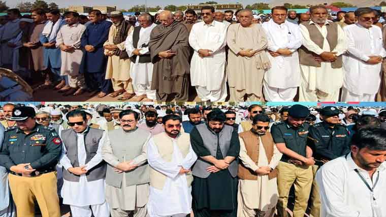 سانحہ زیارت میں شہید ہونیوالے  7 پولیس اہلکاروں کی نماز جنازہ ادا