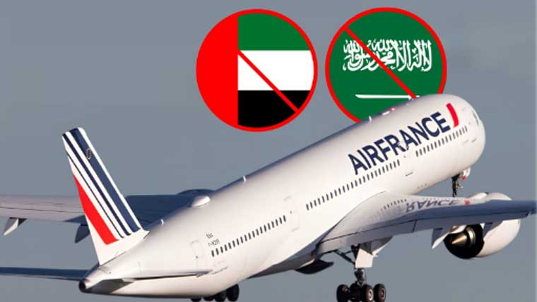 خلیجی صورتحال، ایئر فرانس کی دبئی  اور ریاض کیلئے پروازیں معطل 