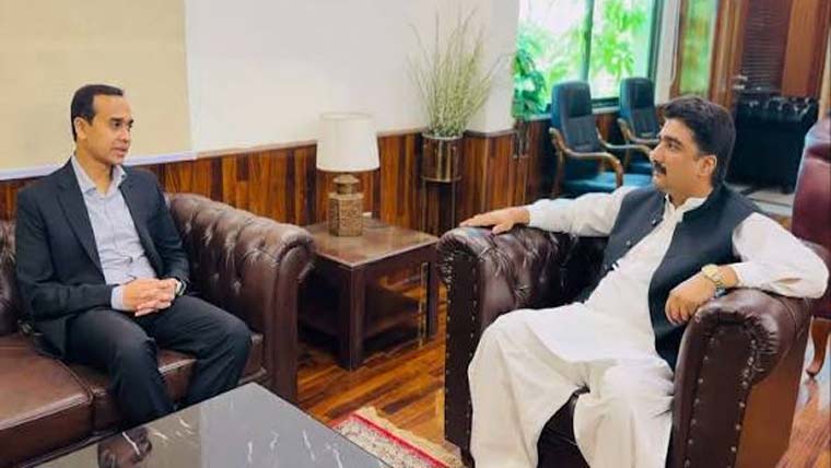  وزیر ثقافت سے ڈپٹی کمشنر  مٹیاری کی ملاقات