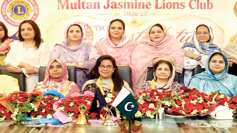 جیسمین لائنز کلب کی نئی کابینہ نے  باقاعدہ ذمہ داریاں سنبھال لیں 