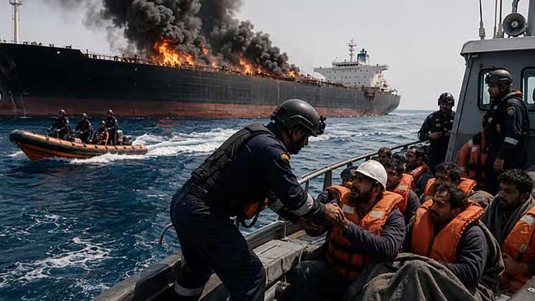  ایران نے حملے کا نشانہ بننے والے  جہاز کے 28بھارتی ملاحوں کو بچا لیا