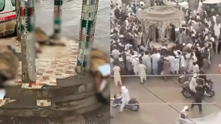 ٹانک چیک پوسٹ حملہ، دہشتگردوں کی لاشیں دیکھ کر شہریوں کااظہارنفرت 