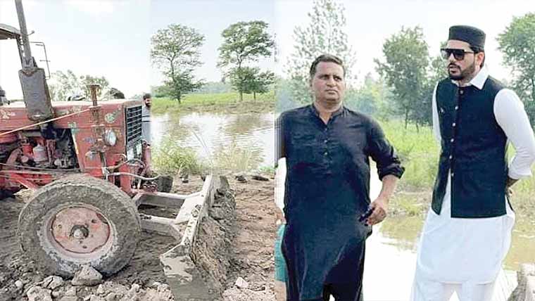ہری پور کے قریب بہنے والی  سڑک کی بحالی کیلئے کا م شروع