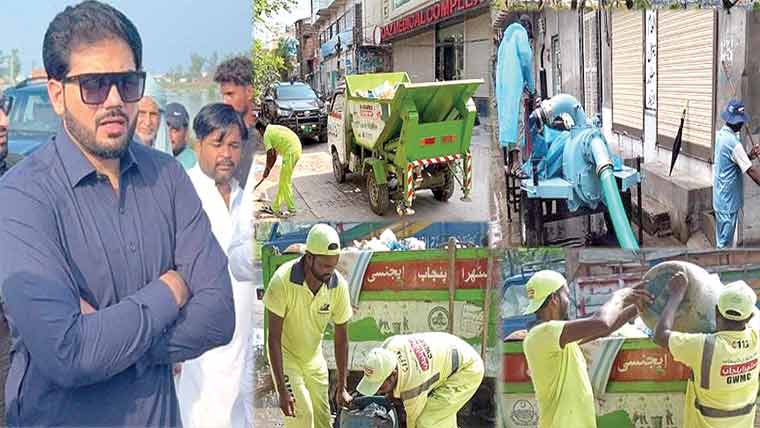 وزیرآباد:اے سی جانب سے بارش  کے دوران نکاسی آب کا جائزہ 