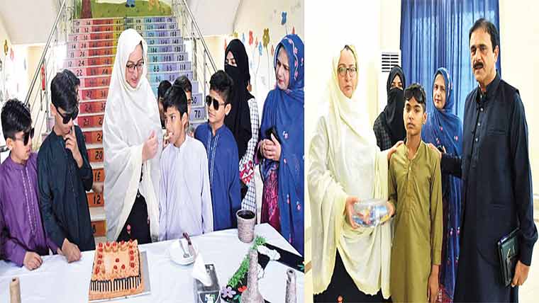 کمشنر کا چائلڈ پروٹیکشن انسٹیٹیوٹ کا دورہ ،بچوں کو تحائف تقسیم 