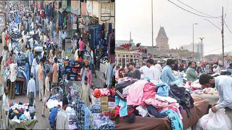 فٹ پاتھوں پر دوبارہ تجاوزات ، گاڑیاں بھی پارک، شہریوں کو گزرنے میں مشکلات