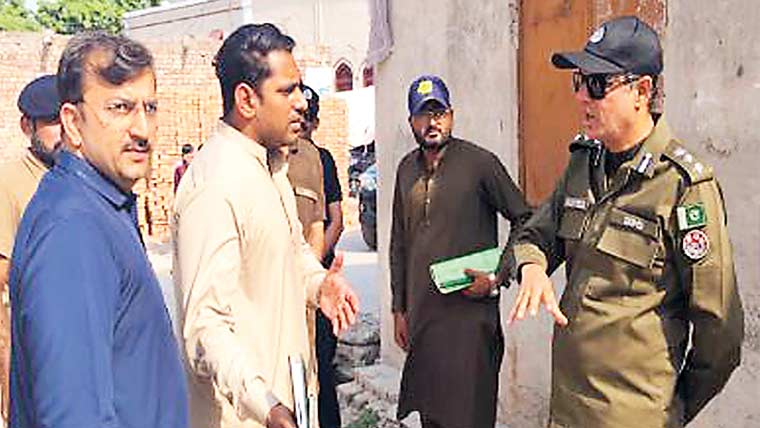  ڈی پی او چنیوٹ کا مرکزی جلوسوں کے روٹس کا دورہ 