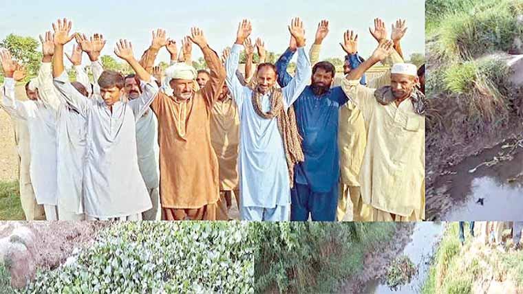 ماڑی مائنر کا جھال مبینہ طور پر توڑنے  کیخلاف کاشتکاروں کا احتجاج