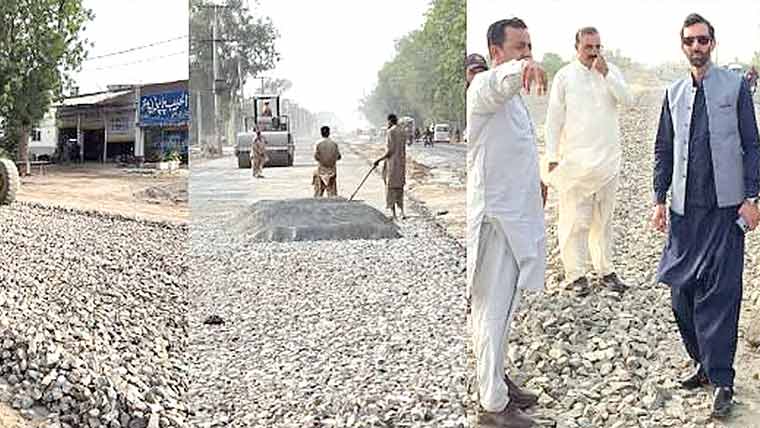 ڈپٹی کمشنر ٹو بہ کا زیر تعمیر ڈبل روڈ کا دورہ، کام مکمل کرنیکی ہدایت