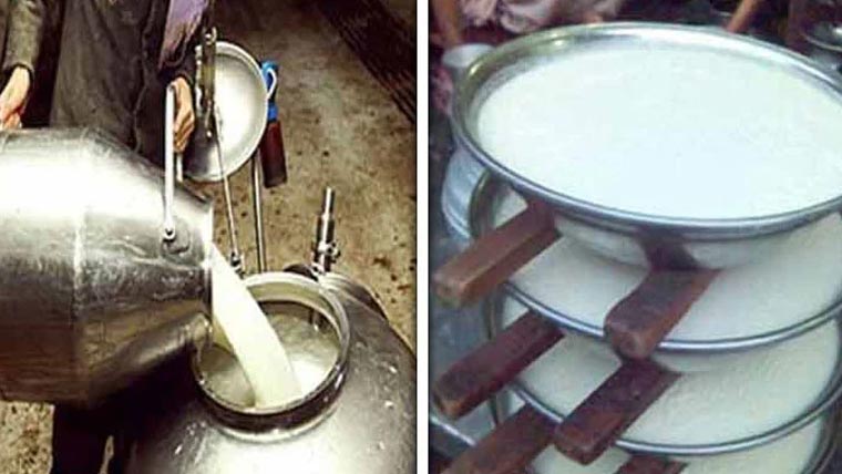 سمبڑیال :دودھ ،دہی کے نام پرمضر صحت محلول فروخت