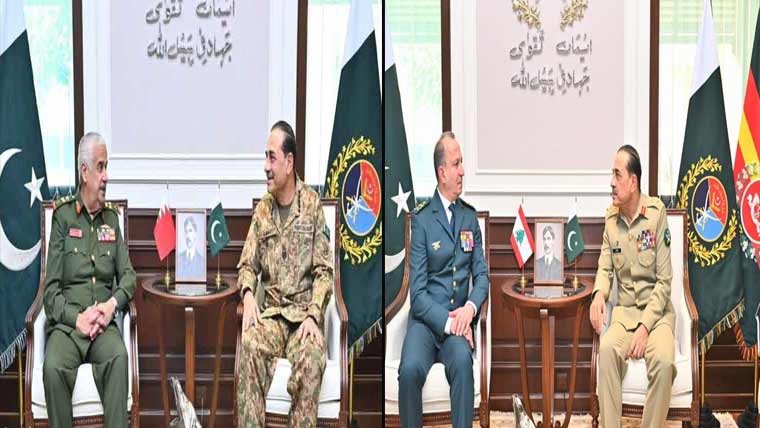 فیلڈ مارشل سے لبنانی آرمی چیف اور کمانڈر بحرین نیشنل گارڈ کی ملاتیں