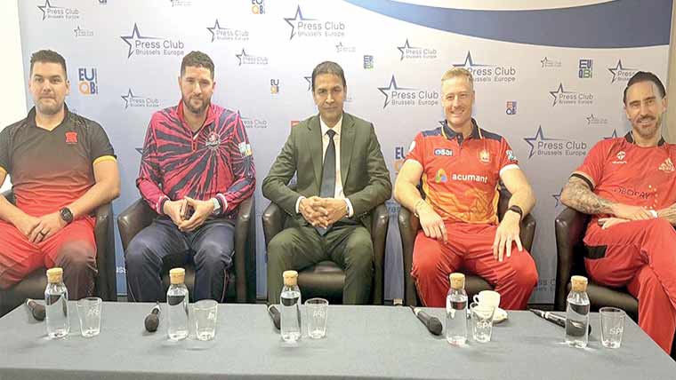 کرکٹ کے عالمی کھلاڑیوں کی ایڈوائزر  برسلز پولیس محمد ناصر سے ملاقات 