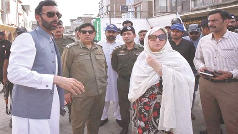  کمشنر مسرت جبین اور آر پی او کا ٹوبہ ٹیک سنگھ کا دورہ 
