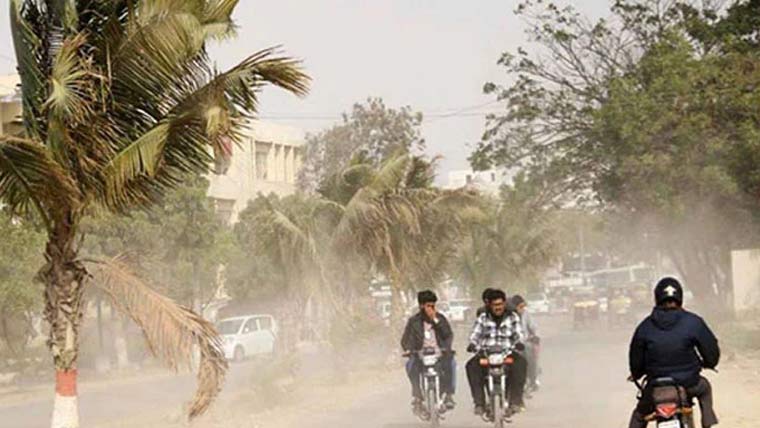 کراچی :تیز ہوائیں چلنے ،موسم جزوی ابرآلود رہنے کا امکان