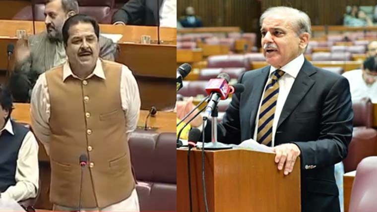 ثنا اللہ مستی خیل مجبور، ورنہ ہماری طرف  آجاتے ، شہباز شریف کا اپوزیشن رکن  کے لقمے ’’قدم بڑھاؤ‘‘پرجواب