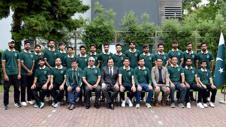 بیلجیئم میں پاکستان ہاکی ٹیم  کے اعزاز میں تقریب