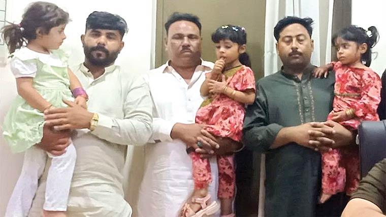  لاپتہ ہونے والی تین بچیاں  بازیاب، والدین کے حوالے 