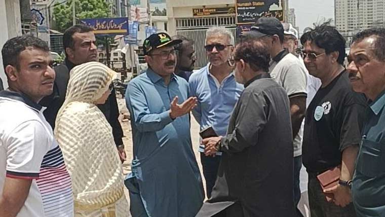  ایم ڈی سالڈ ویسٹ کا محرم کے جلوس کے راستوں کا معائنہ
