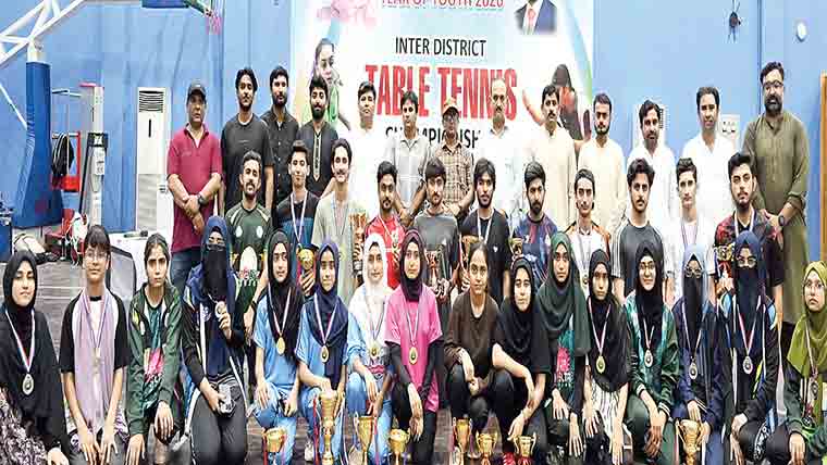 ٹیبل ٹینس مقابلے ، خوشاب اور سرگودھا کی شاندار کارکردگی