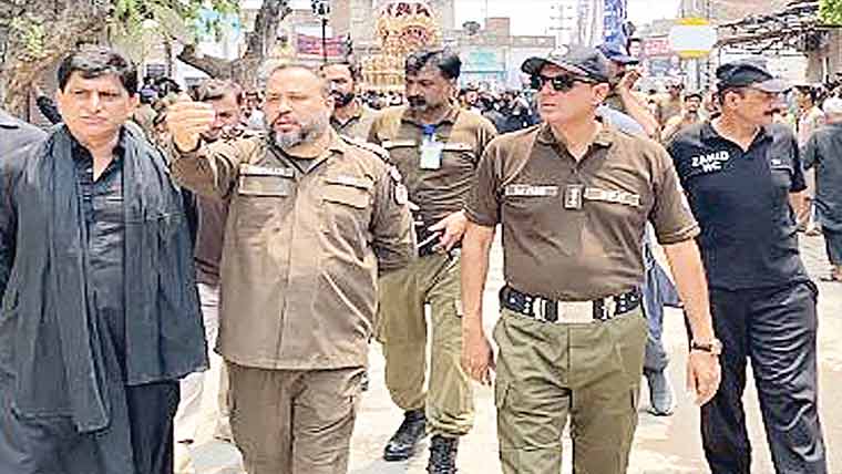 ڈی پی او کا مختلف علاقوں کا  دورہ، انتظامات کا جائزہ لیا